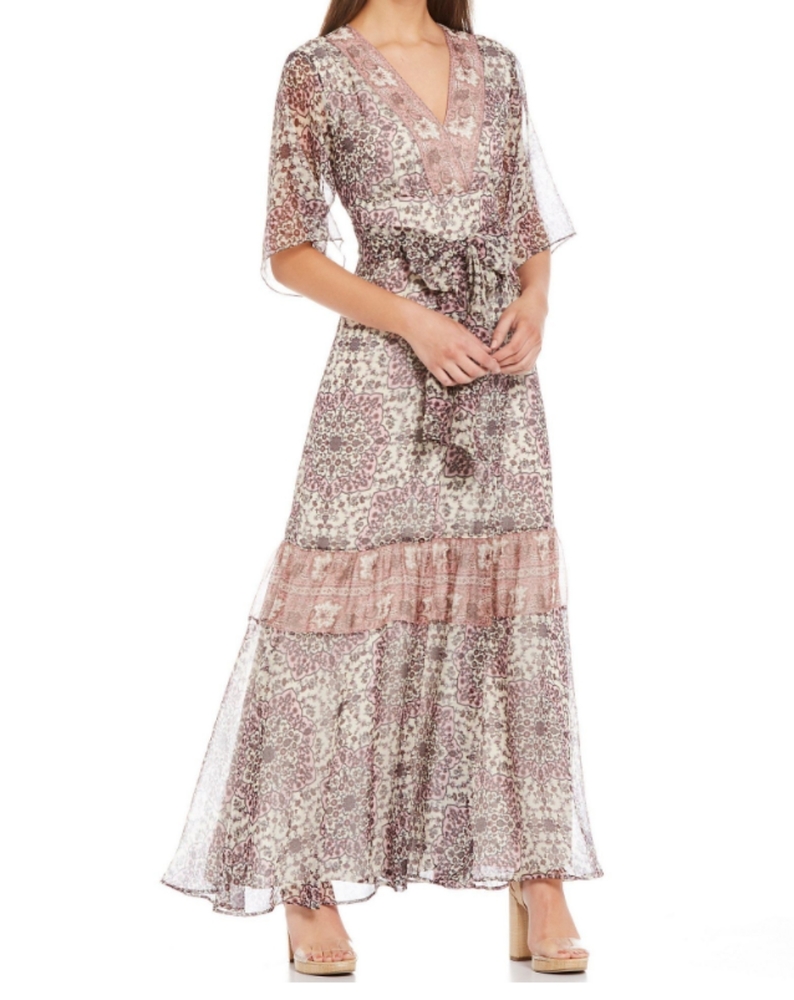 Foral Cottage core style maxi dress Chelsea Violet